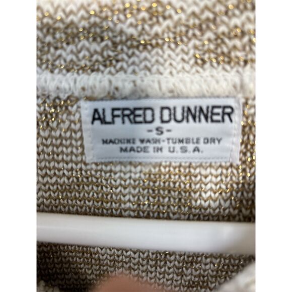 Alfred Dunner Cream and Gold Woman's Sweater Small - Picture 2 of 2